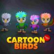 Cartoon birds animated pack