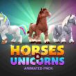 Horses & unicorns animated pack
