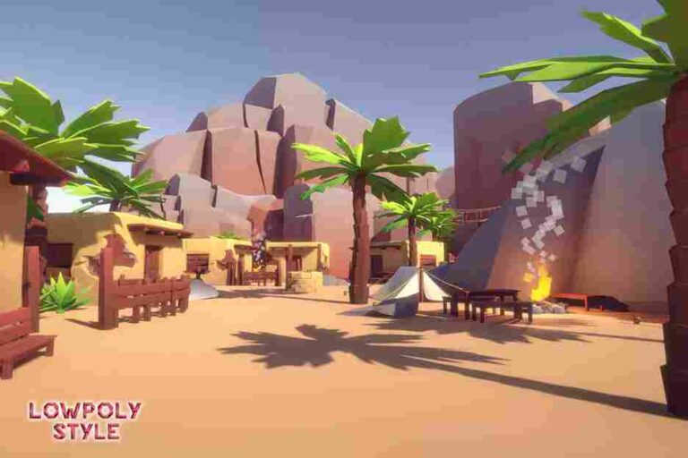 Read more about the article Lowpoly Style Desert Environment