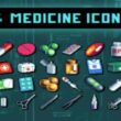 MEDICINE AND THEMATIC THINGS PIXEL ART 32×32 ICON PACK