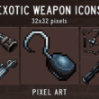 The Exotic Weapon Icons 32×32 Pixel Art